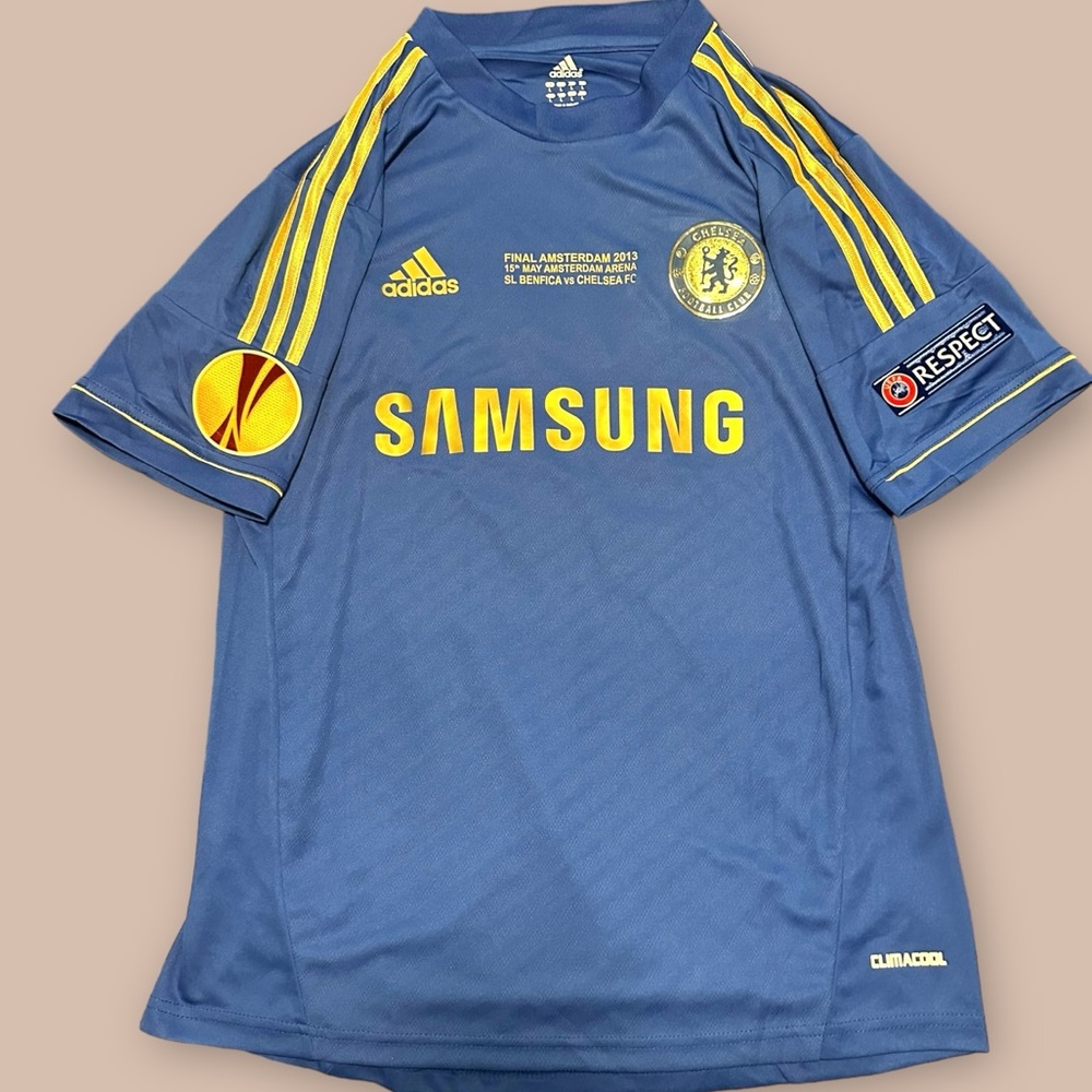 2012/13 Europa league final Chelsea home kit. Eden hazard Chelsea soccer jersey
